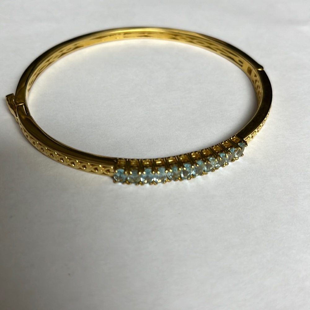 Karis Madagascar Paraiba Apatite Bangle Bracelet